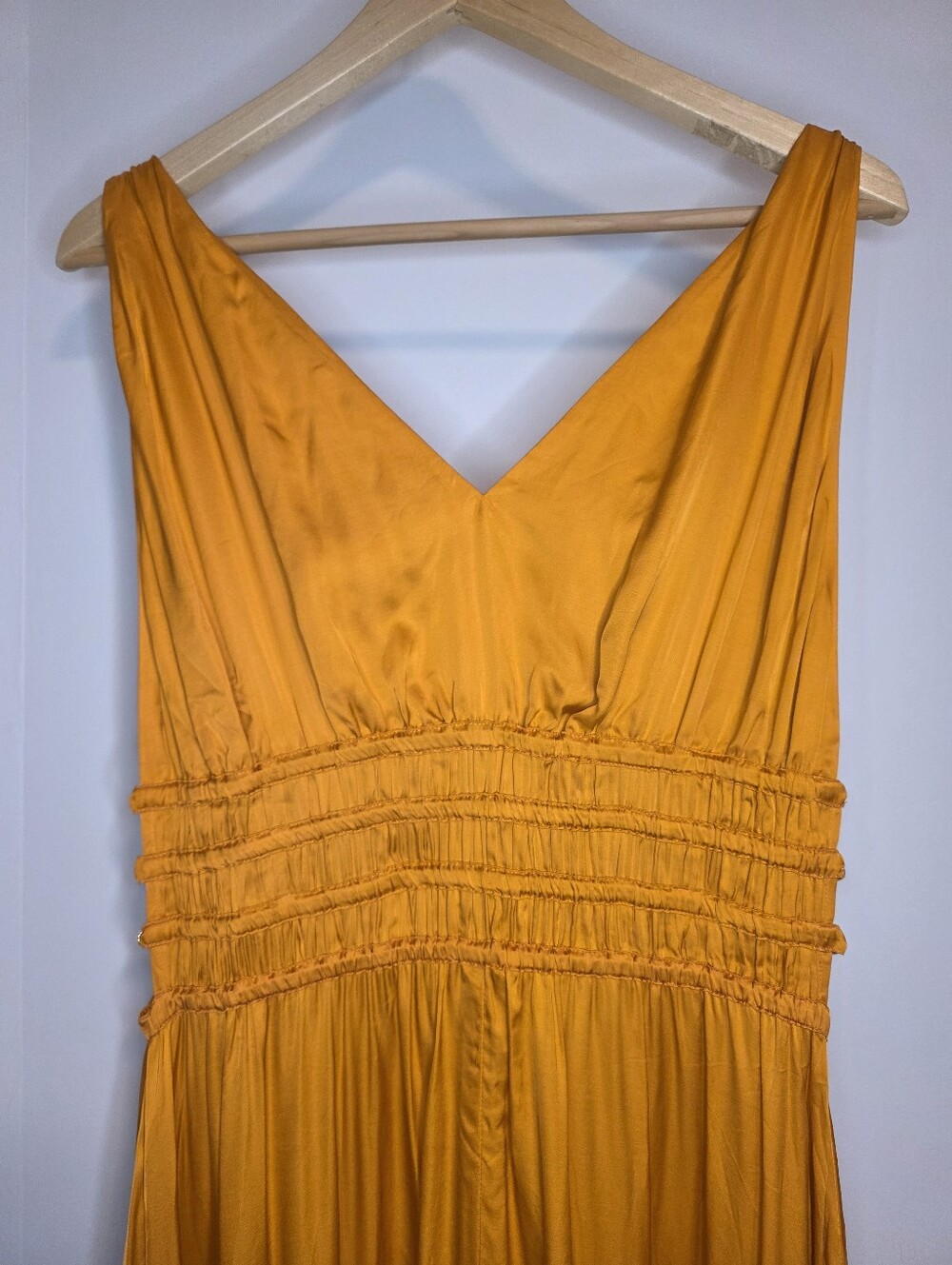 Women's Dress - Maje Satin Look Cutout Midi Evening Cocktail Party Dress Size 40 - Picture 11 of 12